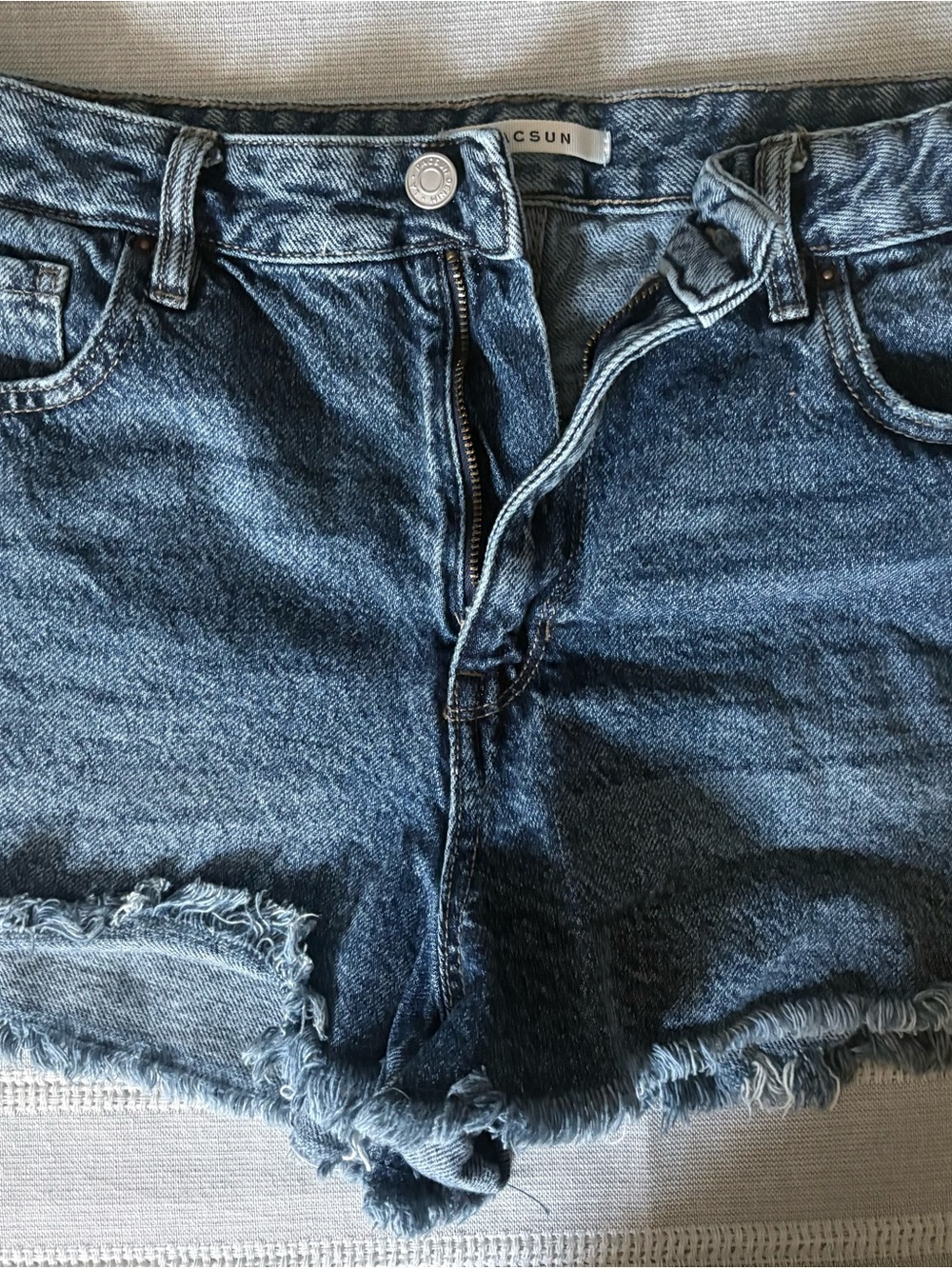 PacSun Women's Distressed Blue Denim Cutoff Shorts